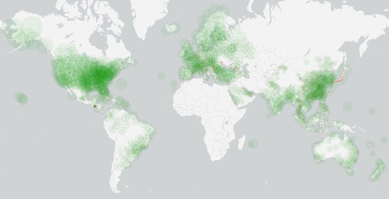 Preview of our weather radar database map